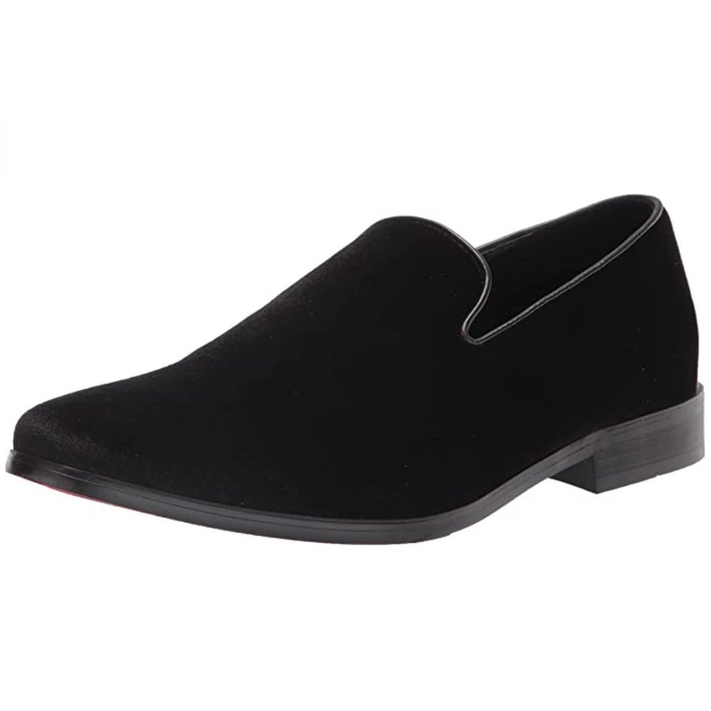 Men's Vintage Plain Velvet Dress Loafers Slip On Shoes Classic Tuxedo Dress S 03